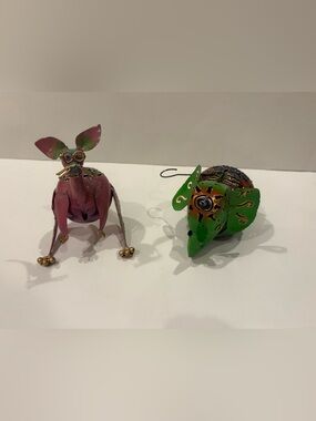 Australian Kangaroo and Elephant Tin Figures